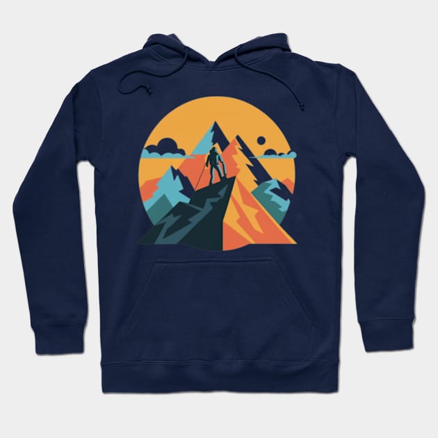 A stylized mountain landscape Hoodie by designe stor 